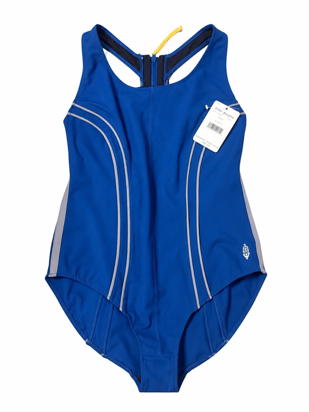 NWT Free People Navy Blue Performance One-Piece Swimsuit - retail $88.00